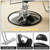 HXBOAUVS Salon Chair for Hair Stylist, Reclining Salon Chair with Adjustable Height, 360°Swivel Barber Salon Chair with Hydraulic Pump for Home & Barbershop, Black and Silver