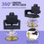 LUXMARS Reclining Professional Salon Barber Chair,Hair Chair for Stylist with Heavy Duty Hydraulic Pump,Height Adjustable,360° Swivel Styling Chair for Barbershop,Home,Salon (Black and Gold)
