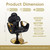 MIMWOW Salon Barber Chair, Reclining Salon Chairs for Hair Stylist, Hair Stylist Chair Heavy Duty Hydraulic Pump, 360 Swivel Styling Braiding Hairdresser Chair for Home Barbershop, Golden Black