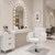 BarberPub Classic Hydraulic Barber Chair, Salon Chair 8818 (White)