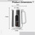 Nut Milk Maker, Electric 1 to 1.5 L Soy Milk Machine for 4 to 5 People, Stainless Steel Blender with 8 Function Modes, Digital Display, 24H Reservation, Juices, Smoothies and Hot Drinks