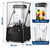 Commercial Blender 1.8L, Quiet Smoothie Maker with Soundproof Cover, Cafe