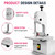 1500W Commercial Electric Meat Bandsaw, Stainless Steel Bone Saw Machine with 18"x16" Worktable,330-441lbs/h Cutting Capacity, 8 Replaceable Blades, for Butcher Shops, Delis & Restaurants
