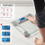 Taylor Digital Scales for Body Weight, Extra high 440 LB Capacity, Unique Blue LCD, Bright White Finish Extra LargePlatform, 12.2 x 13.5 Inches, White