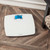 Taylor Digital Scales for Body Weight, Extra high 440 LB Capacity, Unique Blue LCD, Bright White Finish Extra LargePlatform, 12.2 x 13.5 Inches, White