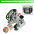 EQCOTWEA Manual Sugarcane Juicer, Stainless Steel Handheld Sugar Cane Press, with Three Roller, Centrifugal Sugarcane Extractor, Sugar Cane Juice Squeezer with Two Cane Knives, Filter