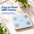 HALO Bluetooth Smart Body Scale, Body Fat Scale with BMI and Body Composition Analysis, 396 lb Capacity, App Connected, Tempered Glass, LED Display