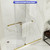 Juaroy Frameless Sliding Glass Shower Door, 56-60" W x 76" H, Brushed Gold