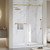 Frameless Sliding Shower Doors 49-54" Wx76 H,5/16" Brushed Gold