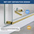 Frameless Sliding Shower Doors 49-54" Wx76 H,5/16" Brushed Gold