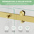 KPUY Frameless Sliding Glass Shower Door 67-72" W x 76" H, Brushed Gold