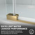 44-48" W x 70" H Frameless Pivot Shower Door, Brushed Gold