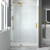 44-48" W x 70" H Frameless Pivot Shower Door, Brushed Gold