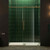 Woodbridge 56-60" W x 80" H Frameless Single Sliding Shower Door with Tempered Glass & Explosion Proof Film in Brushed Gold Finish