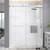 Frameless Double Sliding Shower Door 67"-72"Wx72"H,1/4"(6mm) Brushed Nickel