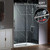 Woodbridge 57.5-60" Wx76 H Soft Close Frameless Shower Door,3/8"(10mm) Explosion-Proof Tempered Glass, Brushed Nickel Finish, BSDC6076-B