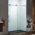Woodbridge 57.5-60" Wx76 H Soft Close Frameless Shower Door,3/8"(10mm) Explosion-Proof Tempered Glass, Brushed Nickel Finish, BSDC6076-B