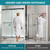 Frameless Double Sliding Frosted Shower Door,55-60"Wx76"H,5/16" Matte Black