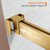 Brushed Gold 60''x 62'' Frameless 3/8" Glass Shower Door for Bathtub