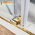 Brushed Gold 60''x 62'' Frameless 3/8" Glass Shower Door for Bathtub