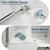 EASYWORC 61-66" x 78"H Frameless Double Sliding Shower Doors Brushed Nickel