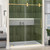 Mainzel Frameless Shower Door 56-60"x76", 3/8" Shower Glass Brushed Gold