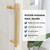 Mainzel Frameless Shower Door 56-60"x76", 3/8" Shower Glass Brushed Gold