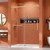 56-60" W x 76" H Single Sliding Shower Door, 5/16" (8mm) Thick, Gold