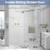 Frameless Double Sliding Shower Door 67"-72"Wx72"H,1/4"(6mm) Brushed Nickel