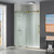 Woodbridge Frameless Shower Doors 56-60" Width x 76" Height with 5/16"(8mm) Clear Tempered Glass in Brushed Gold Finish,Designed for Smooth Door Closing