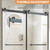 AquivaCoast Frameless Shower Door, 56-60 in W x 76 in H, Soft-Close Double Sliding Shower Door, 5/16" (8mm) Clear Tempered Glass with Double Rollers, Matte Black