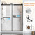 AquivaCoast Frameless Shower Door, 56-60 in W x 76 in H, Soft-Close Double Sliding Shower Door, 5/16" (8mm) Clear Tempered Glass with Double Rollers, Matte Black
