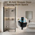 32-33.2" W x 72" H Frameless Bifold Pivot Swing Shower Door