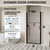 ACE DECOR 34-35.4" W x 72" H Frameless Pivot Shower Door, Matte Black