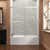 GDFStudio 55"-60" W x 60" H Frameless Sliding Shower Door for Bathtub, 5/16" Tempered Glass Shower Door with Nano Explosion-Proof Film, Reversible Double Enclosure Doors, Easy Install, Brushed Nickel