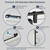 ZKRK Frameless Hinged Shower Door, 8mm Tempered Glass, Matte Black Hardware