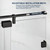 ZKRK Frameless Hinged Shower Door, 8mm Tempered Glass, Matte Black Hardware