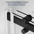ZKRK Glass Shower Enclosure, 56-60in Adjustable Width, 8mm Tempered, Black