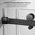 ZKRK Sliding Glass Shower Door, 56-60in Wide, 76in High, Black Hardware