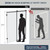 ZKRK Sliding Glass Shower Door, 56-60in Wide, 76in High, Black Hardware