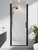 Frameless Pivot Shower Door, 30-32" W x 72" H, Matte Black