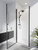 Frameless Pivot Shower Door, 30-32" W x 72" H, Matte Black