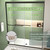 ACE DECOR Double Sliding Shower Door, 44"-48" W x 70" H, Matte Black Finish