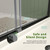 ACE DECOR Double Sliding Shower Door, 44"-48" W x 70" H, Matte Black Finish