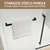 Sliding Shower Door, 56-60 inch W x 75 inch H, 1/4” (6mm) Frosted Tempered Glass Shower Door with Nano Coating, Matte Black Stainless Steel Hardware
