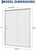 56"-60" W x 72" H Framed Sliding Shower Door, Brushed Nickel Aluminum Frame