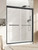 Sliding Glass Shower Door, 56-60" W x 72" H, Matte Black Aluminum Frame