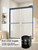 Sliding Glass Shower Door, 56-60" W x 72" H, Matte Black Aluminum Frame
