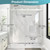 KPUY Frameless Double Sliding Shower Door 55-60" x 76", Brushed Nickel