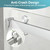 KPUY Frameless Double Sliding Shower Door 55-60" x 76", Brushed Nickel